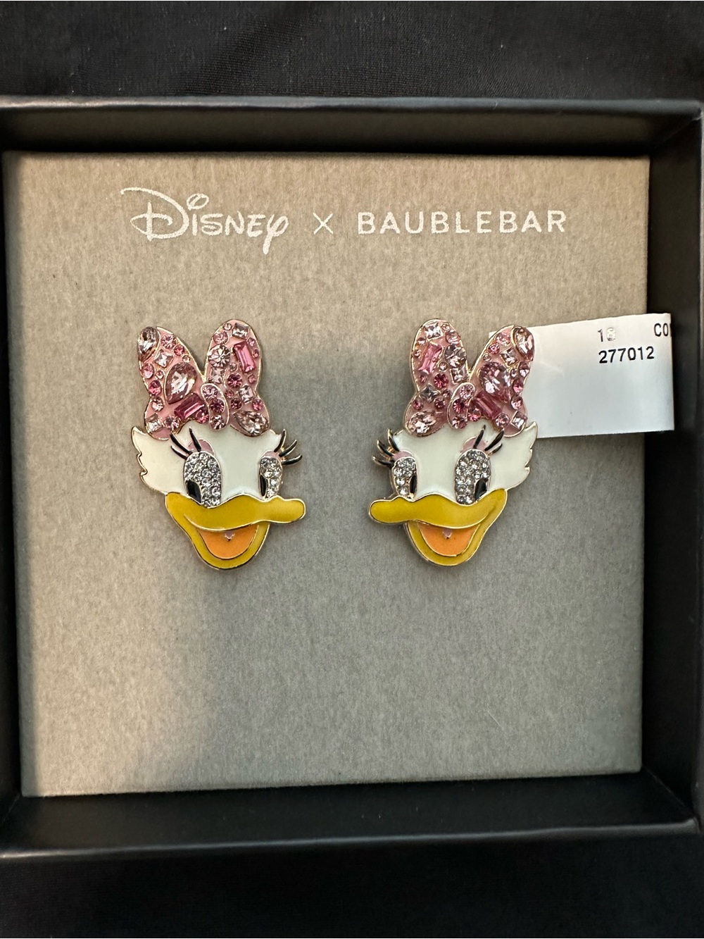 NWT BaubleBar x Disney Daisy Duck Pink Bow Stud Earrings